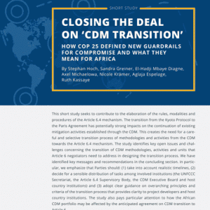 Conclure l’accord sur la “transition vers le MDP” – Comment la CdP 25 a défini de nouveaux garde-fous de compromis et ce qu’ils signifient pour l’Afrique (en anglais)